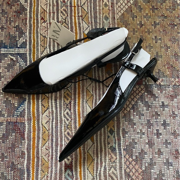 Zara Slingback Kitten Heels - Picture 2 of 7